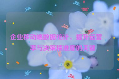 企業(yè)移動(dòng)端數(shù)據(jù)統(tǒng)計(jì)，提升運(yùn)營(yíng)效率與決策精準(zhǔn)度的關(guān)鍵