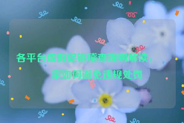 各平臺虛假促銷稽查規(guī)則解讀，商家如何避免違規(guī)處罰
