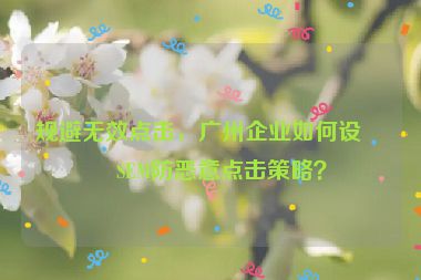 規(guī)避無效點擊，廣州企業(yè)如何設置SEM防惡意點擊策略？