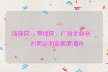海珠區(qū) vs 黃埔區(qū)，廣州企業(yè)老板對網(wǎng)站的重視度調(diào)查