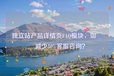 獨(dú)立站產(chǎn)品詳情頁FAQ模塊，如何減少80%客服咨詢？