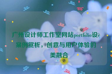 廣州設(shè)計(jì)師工作室網(wǎng)站portfolio設(shè)計(jì)案例賞析，創(chuàng)意與用戶體驗(yàn)的完美融合