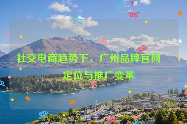 社交電商趨勢下，廣州品牌官網(wǎng)的定位與推廣變革