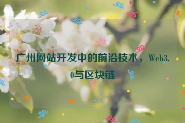 廣州網(wǎng)站開發(fā)中的前沿技術(shù)，Web3.0與區(qū)塊鏈