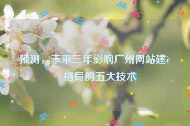 預(yù)測，未來三年影響廣州網(wǎng)站建設(shè)格局的五大技術(shù)