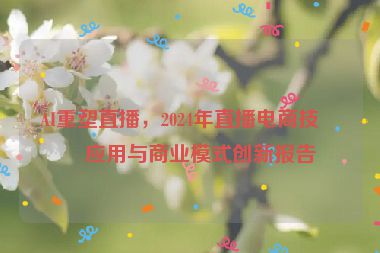 AI重塑直播，2024年直播電商技術(shù)應(yīng)用與商業(yè)模式創(chuàng)新報(bào)告