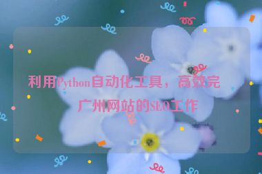 利用Python自動(dòng)化工具，高效完成廣州網(wǎng)站的SEO工作