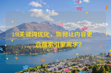 LSI關(guān)鍵詞優(yōu)化，如何讓內(nèi)容更符合搜索引擎需求？