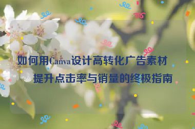 如何用Canva設(shè)計高轉(zhuǎn)化廣告素材？提升點擊率與銷量的終極指南