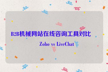 B2B機械網(wǎng)站在線咨詢工具對比，Zoho vs LiveChat