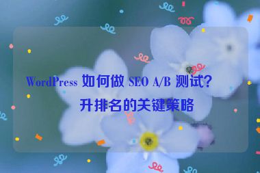 WordPress 如何做 SEO A/B 測試？提升排名的關鍵策略