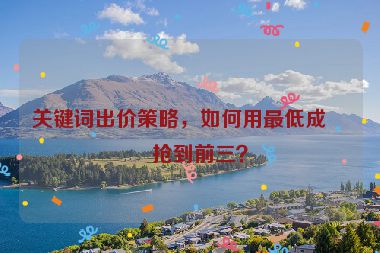 關鍵詞出價策略，如何用最低成本搶到前三？