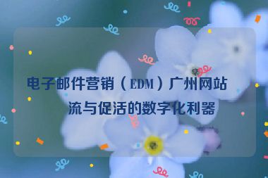 電子郵件營銷（EDM）廣州網(wǎng)站引流與促活的數(shù)字化利器