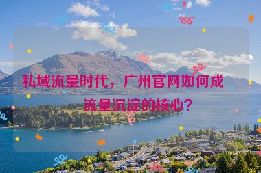 私域流量時代，廣州官網如何成為流量沉淀的核心？