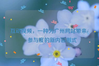 互動視頻，一種為廣州網(wǎng)站帶來高參與度的新內容形式