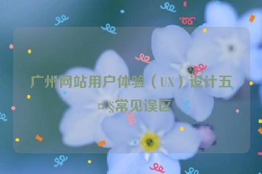 廣州網(wǎng)站用戶體驗（UX）設(shè)計五大常見誤區(qū)