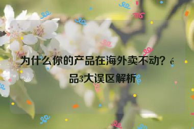 為什么你的產(chǎn)品在海外賣(mài)不動(dòng)？選品3大誤區(qū)解析