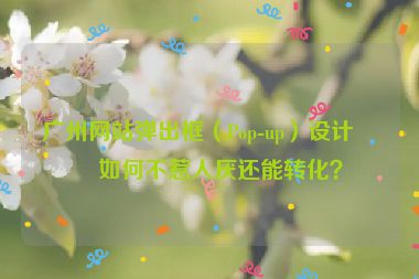 廣州網(wǎng)站彈出框（Pop-up）設(shè)計(jì)，如何不惹人厭還能轉(zhuǎn)化？