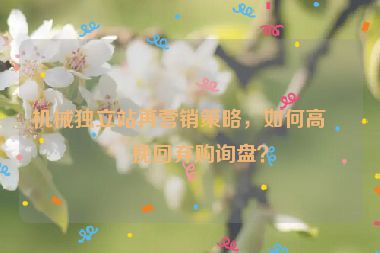 機(jī)械獨(dú)立站再營(yíng)銷策略，如何高效挽回棄購(gòu)詢盤？