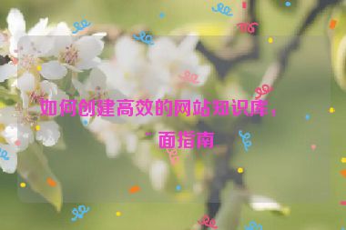 如何創(chuàng)建高效的網(wǎng)站知識庫，全面指南