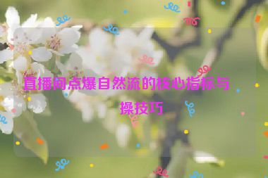直播間點爆自然流的核心指標與實操技巧