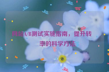 網(wǎng)站A/B測試實(shí)施指南，提升轉(zhuǎn)化率的科學(xué)方法