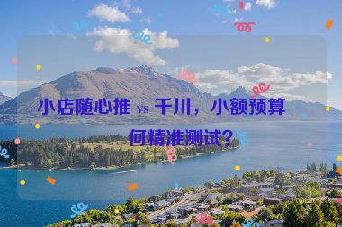 小店隨心推 vs 千川，小額預(yù)算如何精準(zhǔn)測試？