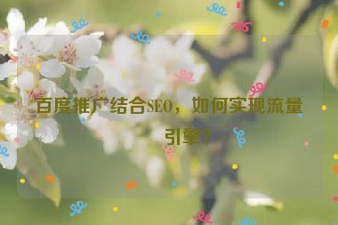 百度推廣結(jié)合SEO，如何實(shí)現(xiàn)流量雙引擎？