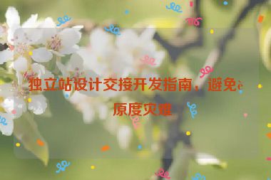 獨立站設(shè)計交接開發(fā)指南，避免還原度災(zāi)難