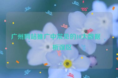 廣州網(wǎng)站推廣中常見的10大數(shù)據(jù)分析誤區(qū)