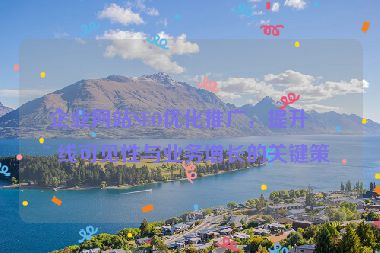企業(yè)網(wǎng)站SEO優(yōu)化推廣，提升在線可見性與業(yè)務(wù)增長的關(guān)鍵策略